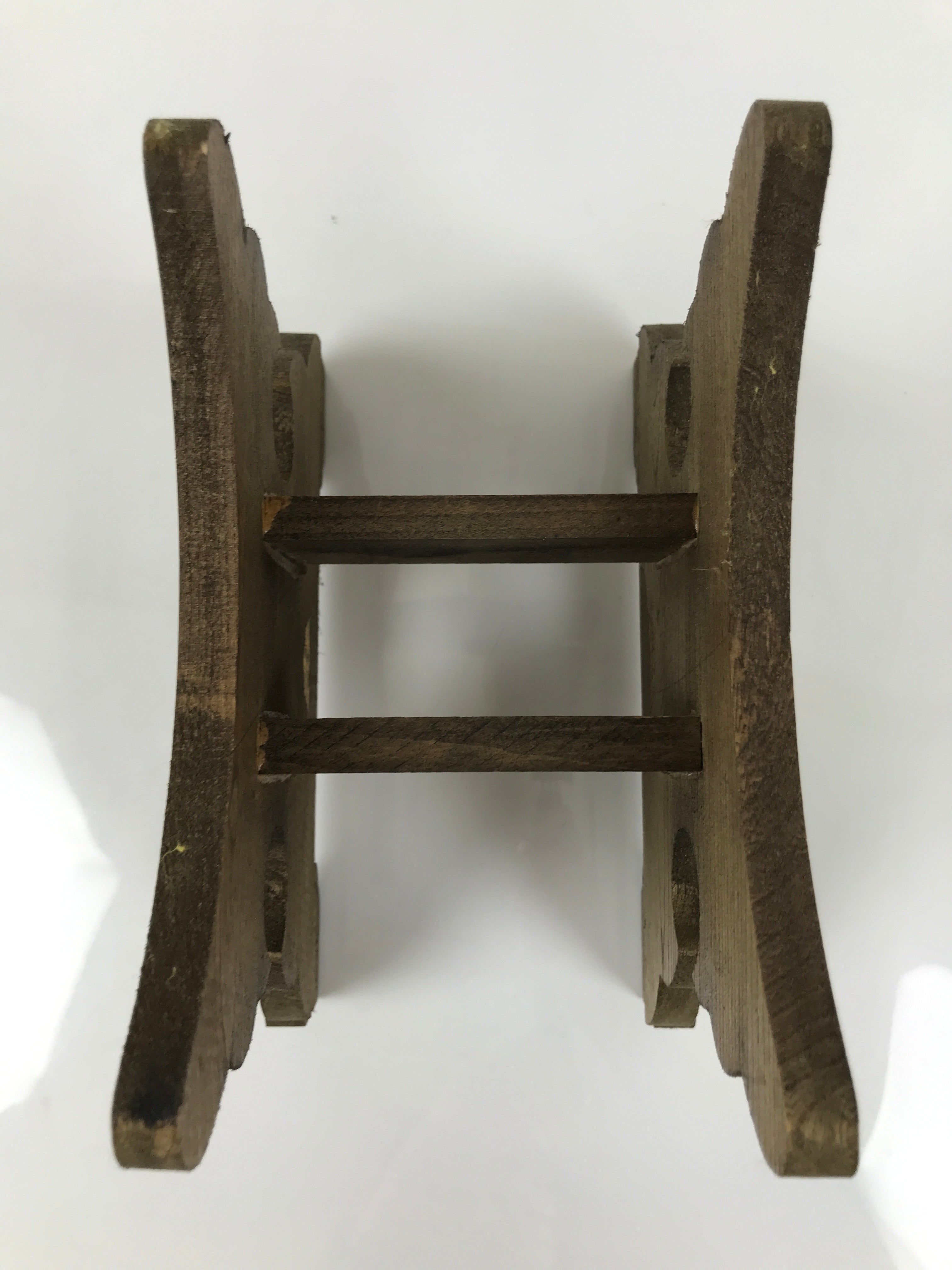 Japanese Miniature Taiko Drum Display Vtg Boys Day Stand Brown Gold Purple ID645