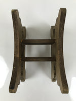 Japanese Miniature Taiko Drum Display Vtg Boys Day Stand Brown Gold Purple ID645