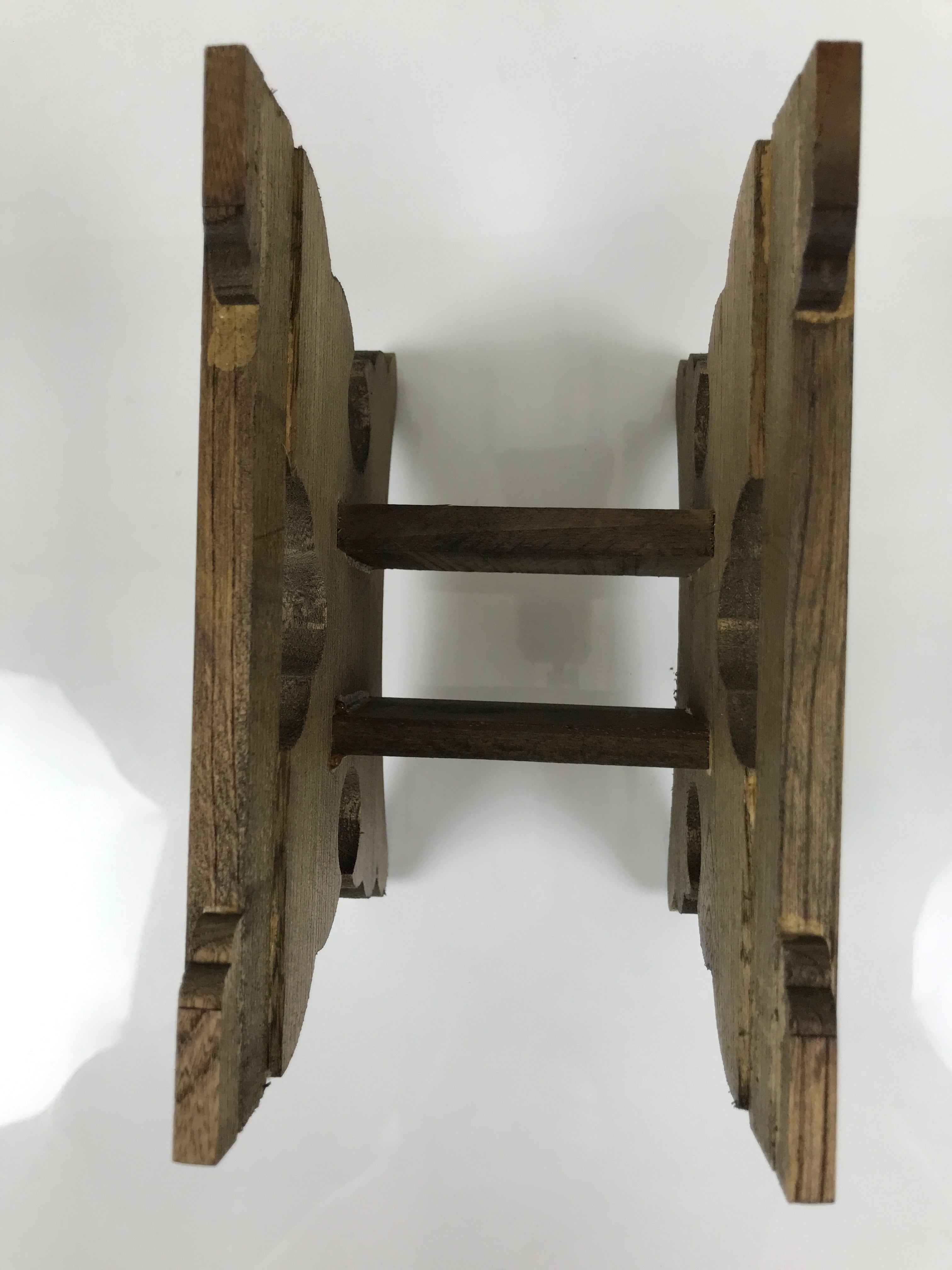 Japanese Miniature Taiko Drum Display Vtg Boys Day Stand Brown Gold Purple ID645