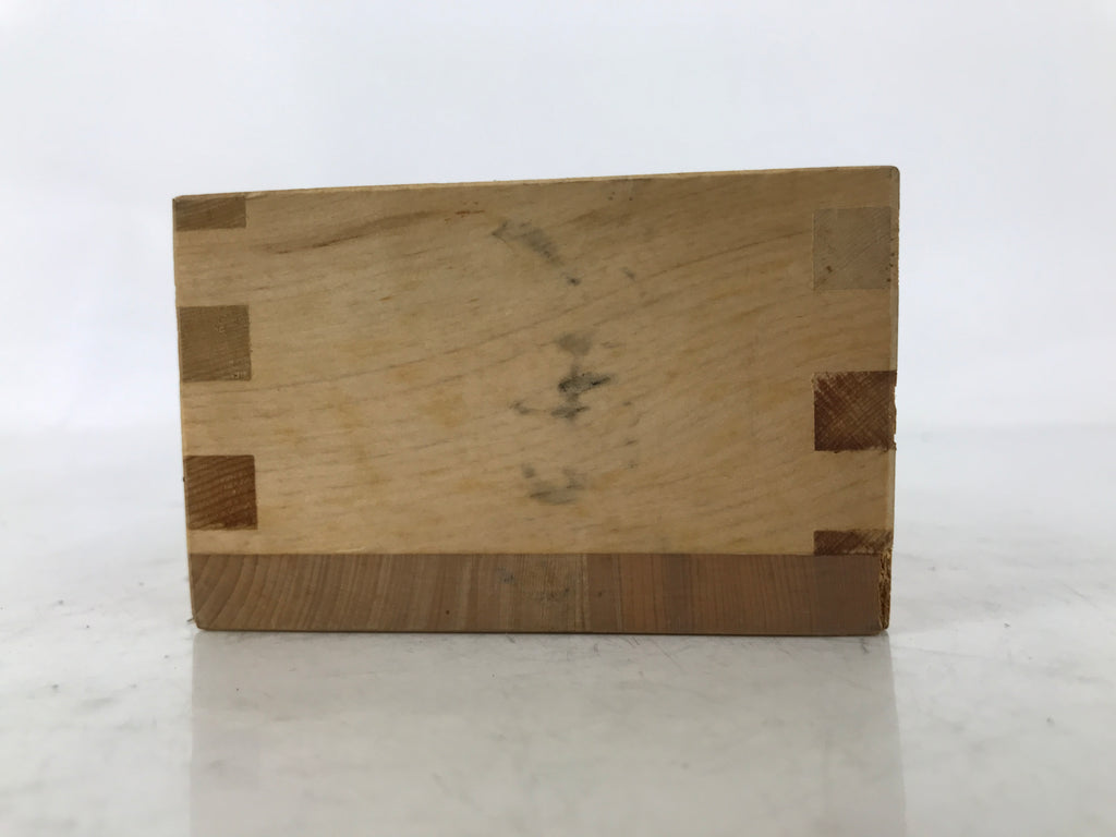 Japanese Miniature Wooden Measuring Cup Masu Decoration Kanji Congaturation L541