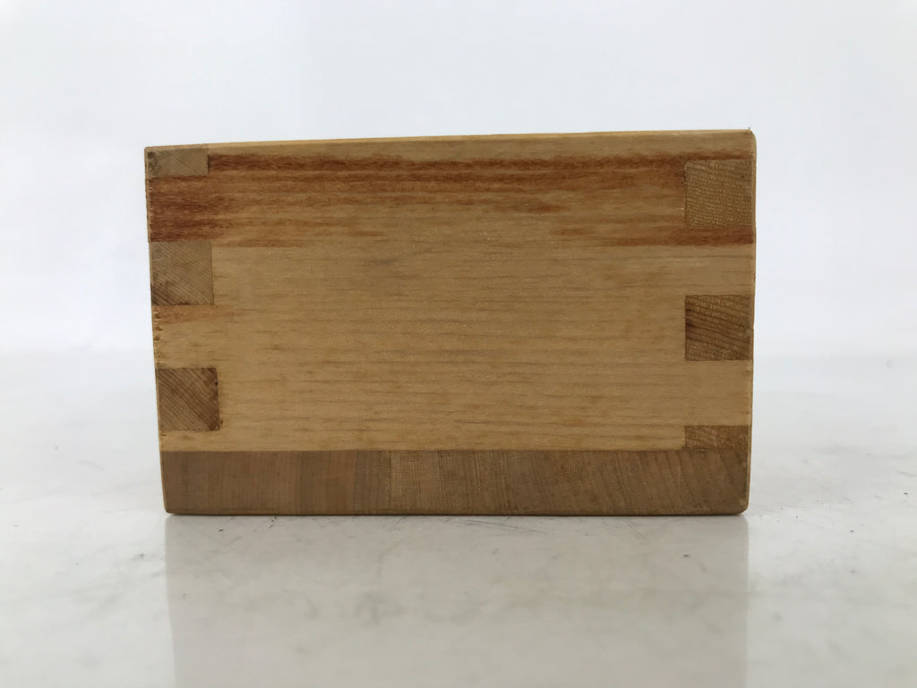 Japanese Miniature Wooden Measuring Cup Masu Decoration Kanji Congaturation L541