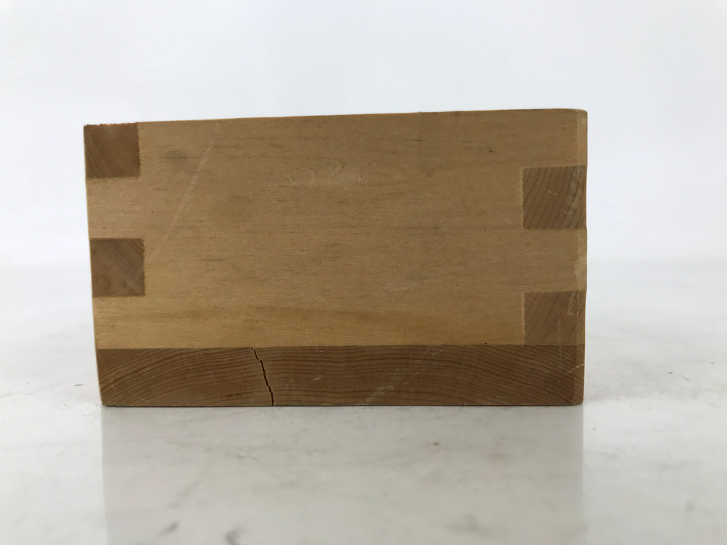 Japanese Miniature Wooden Measuring Cup Masu Decoration Kanji Congaturation L543