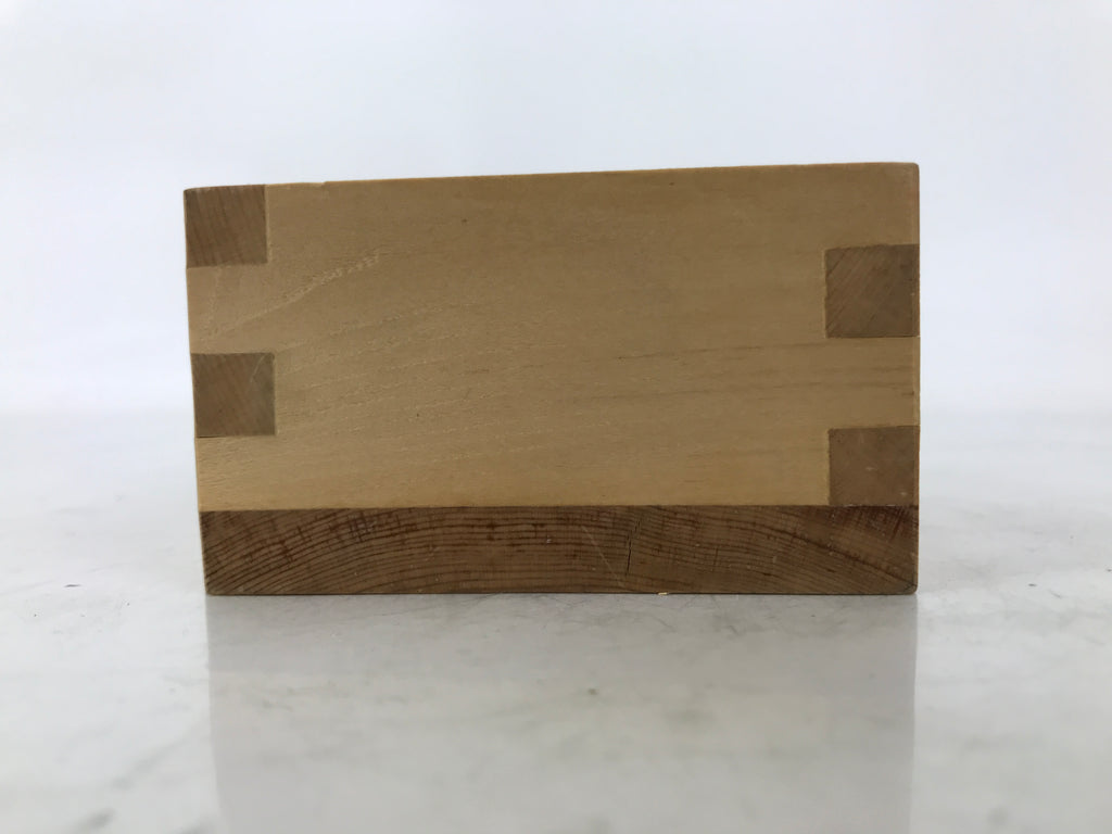 Japanese Miniature Wooden Measuring Cup Masu Decoration Kanji Congaturation L543