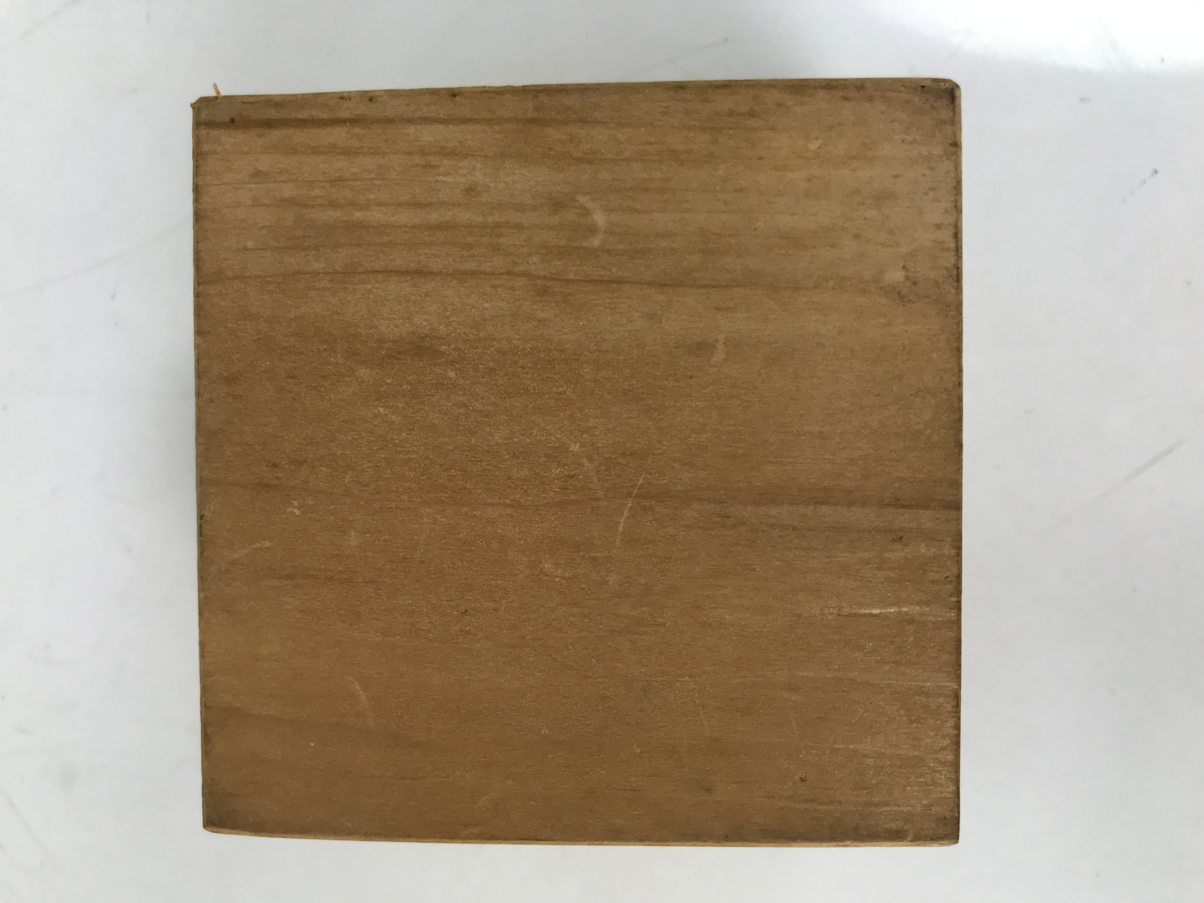 Japanese Miniature Wooden Measuring Cup Vtg Masu Decoration Kanji Marriage L417