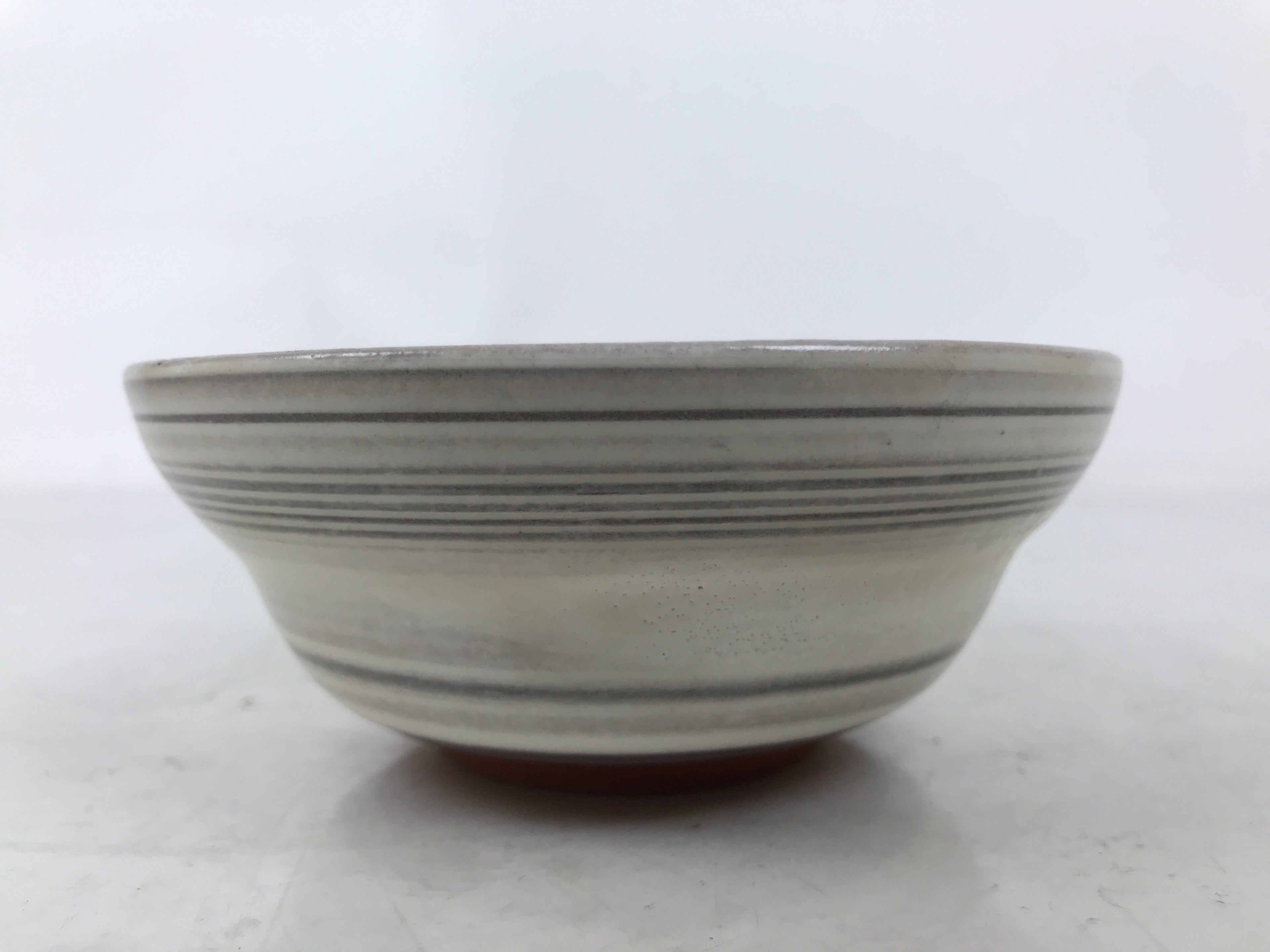 Japanese Mishima Ceramic Pottery Small Bowl Vtg Deep Kobachi White Gray Y423