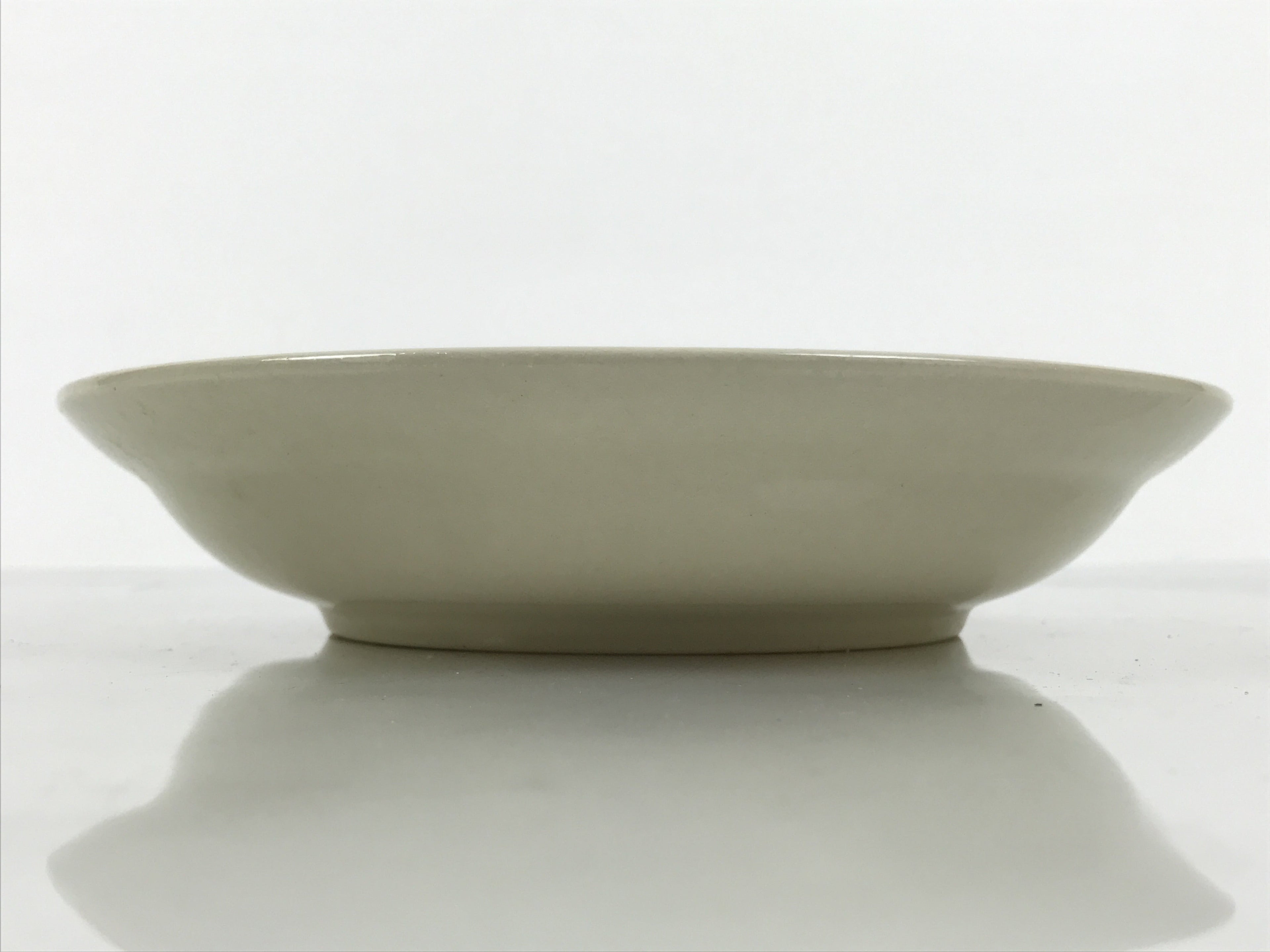 Japanese Miyoshi Stoneware Shallow Bowl Vtg Ceramic Pottery Yellow Brown Y540