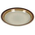 Japanese Miyoshi Stoneware Shallow Bowl Vtg Ceramic Pottery Yellow Brown Y540