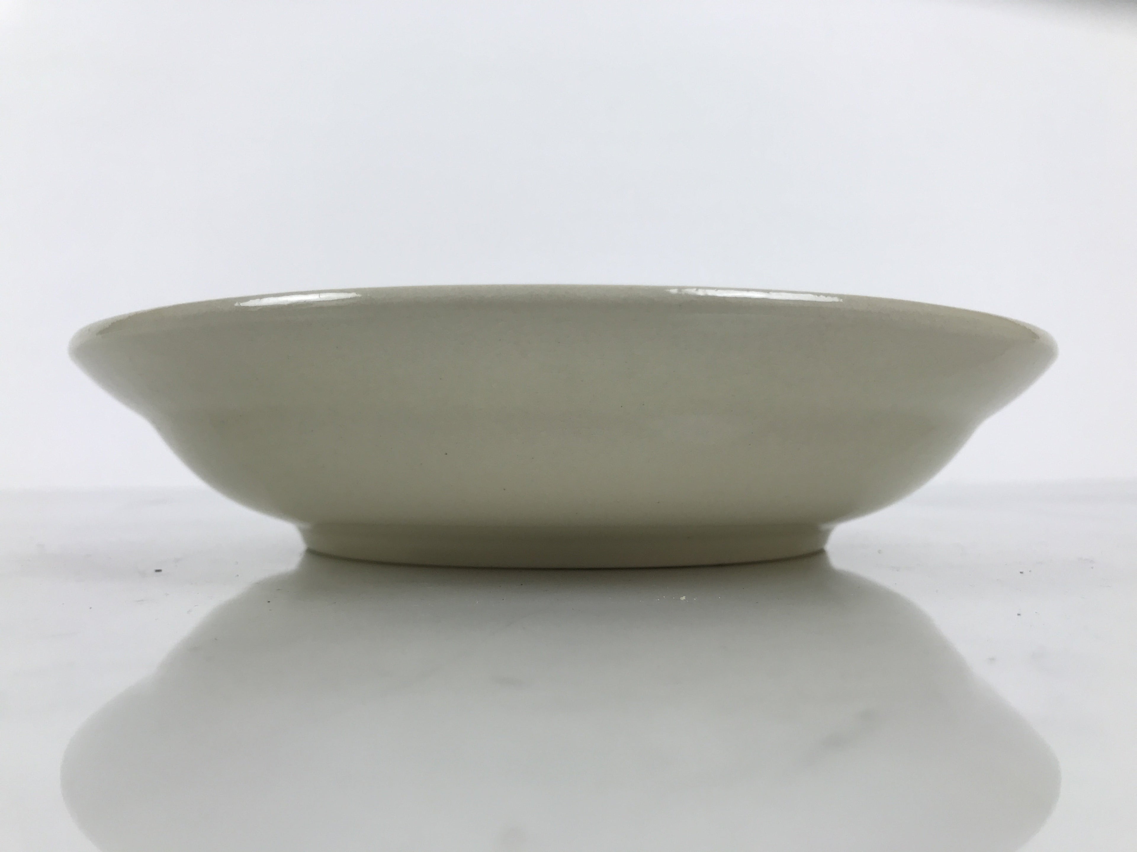 Japanese Miyoshi Stoneware Shallow Bowl Vtg Ceramic Pottery Yellow Brown Y541