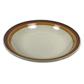 Japanese Miyoshi Stoneware Shallow Bowl Vtg Ceramic Pottery Yellow Brown Y541