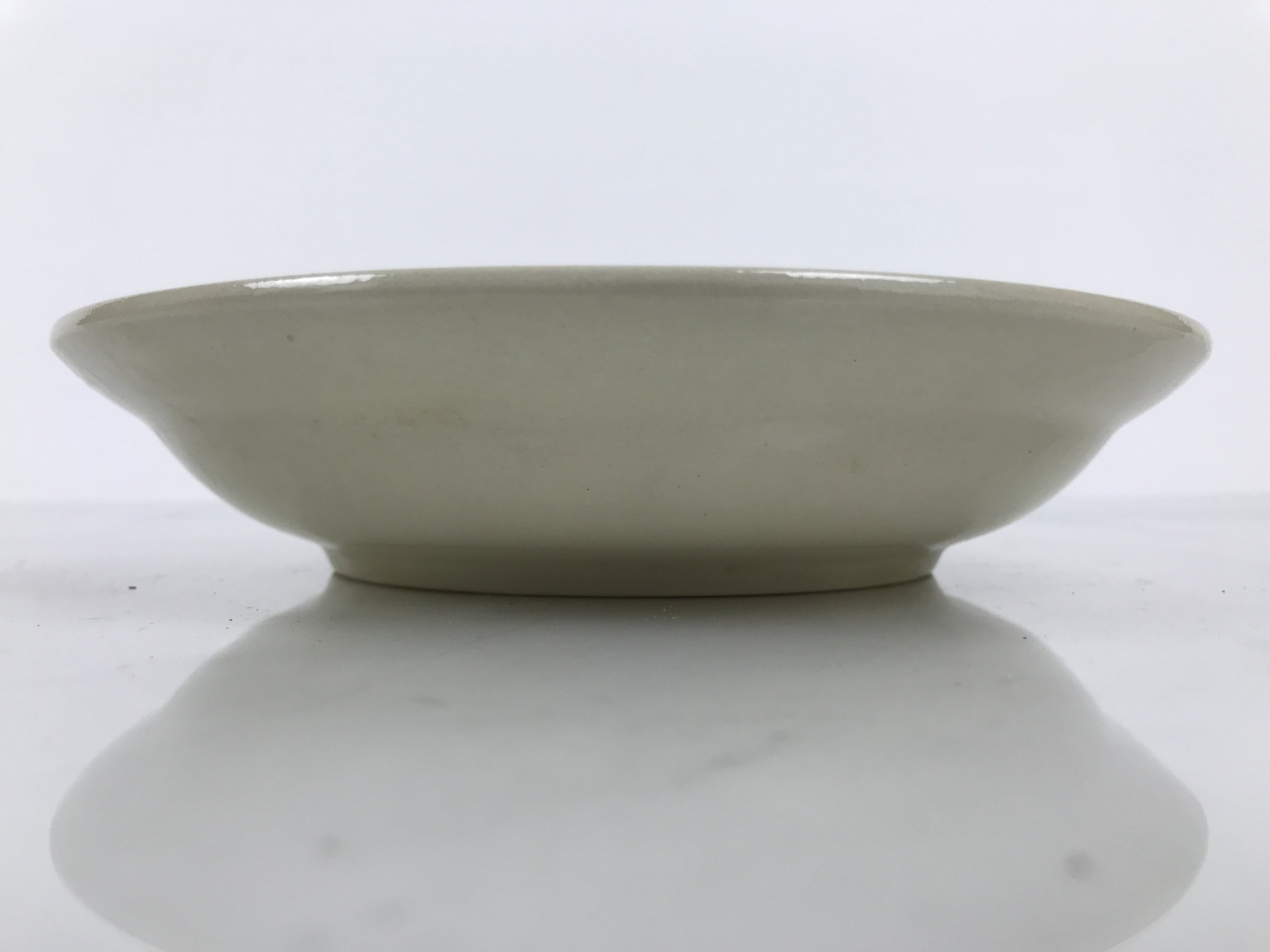 Japanese Miyoshi Stoneware Shallow Bowl Vtg Ceramic Pottery Yellow Brown Y542