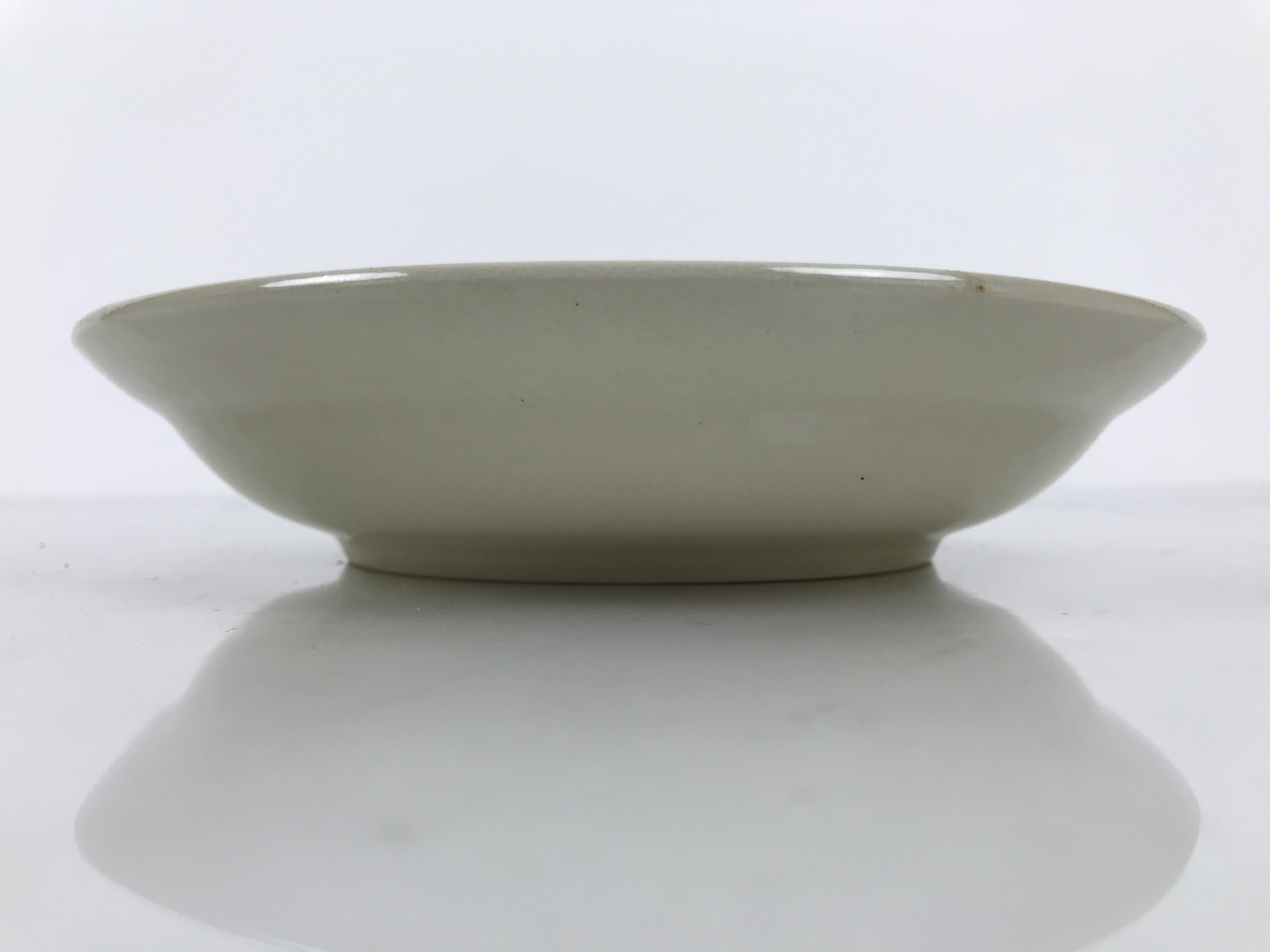 Japanese Miyoshi Stoneware Shallow Bowl Vtg Ceramic Pottery Yellow Brown Y543