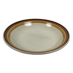 Japanese Miyoshi Stoneware Shallow Bowl Vtg Ceramic Pottery Yellow Brown Y543