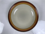 Japanese Miyoshi Stoneware Shallow Bowl Vtg Ceramic Pottery Yellow Brown Y544