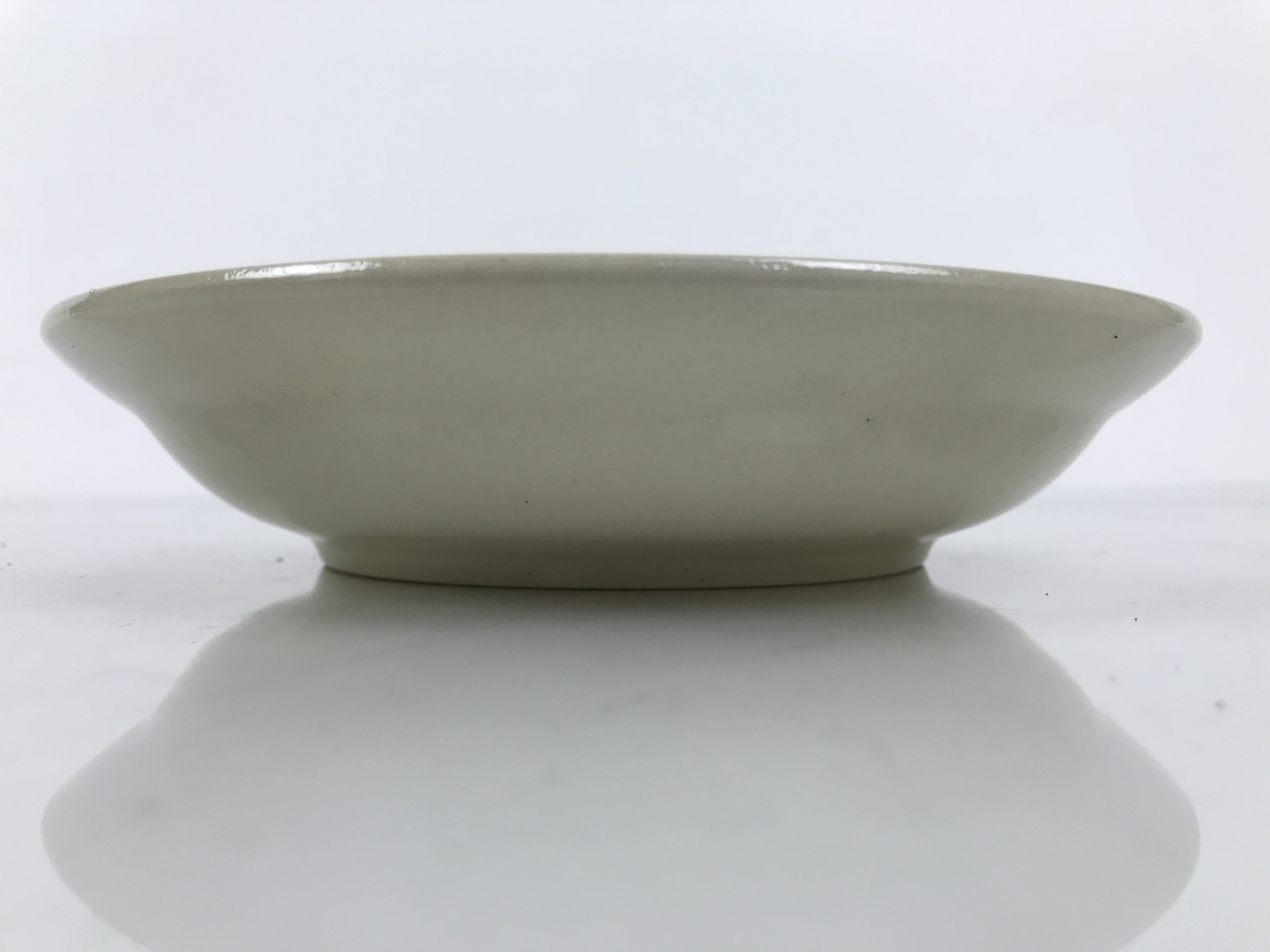Japanese Miyoshi Stoneware Shallow Bowl Vtg Ceramic Pottery Yellow Brown Y544