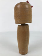 Japanese Modern Wooden Kokeshi Doll Vtg Black Red Plum Traditional Craft KF764