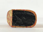 Japanese Mokumekomi Okobo Miniature Figurine Vtg Tall Geta Wood Red Gold JK662