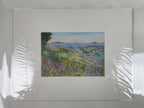 Japanese Mountain Overlook Pastel Drawing Art Signed Yoshihiro Hagino FL311