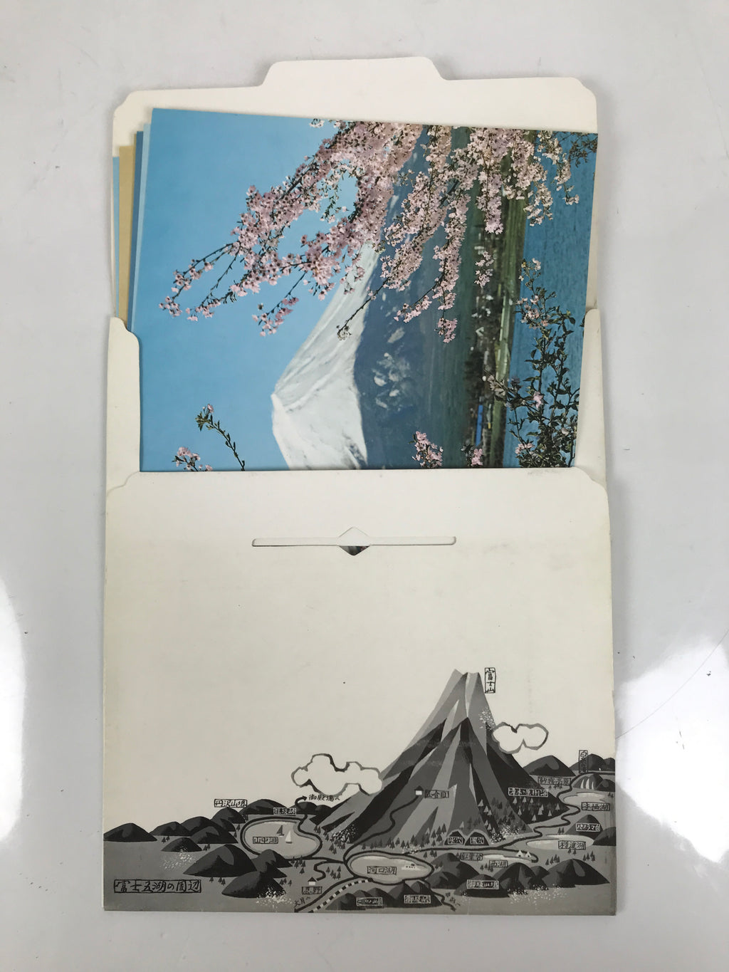 Japanese Mt Fuji Hakone Pictures Vtg Sakura Lake Kawaguchi 6 Pcs Set A687