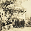 Japanese Mukden Lama Temple China Travel Group Photograph Vtg Sepia Tone PH189