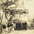 Japanese Mukden Lama Temple China Travel Group Photograph Vtg Sepia Tone PH189