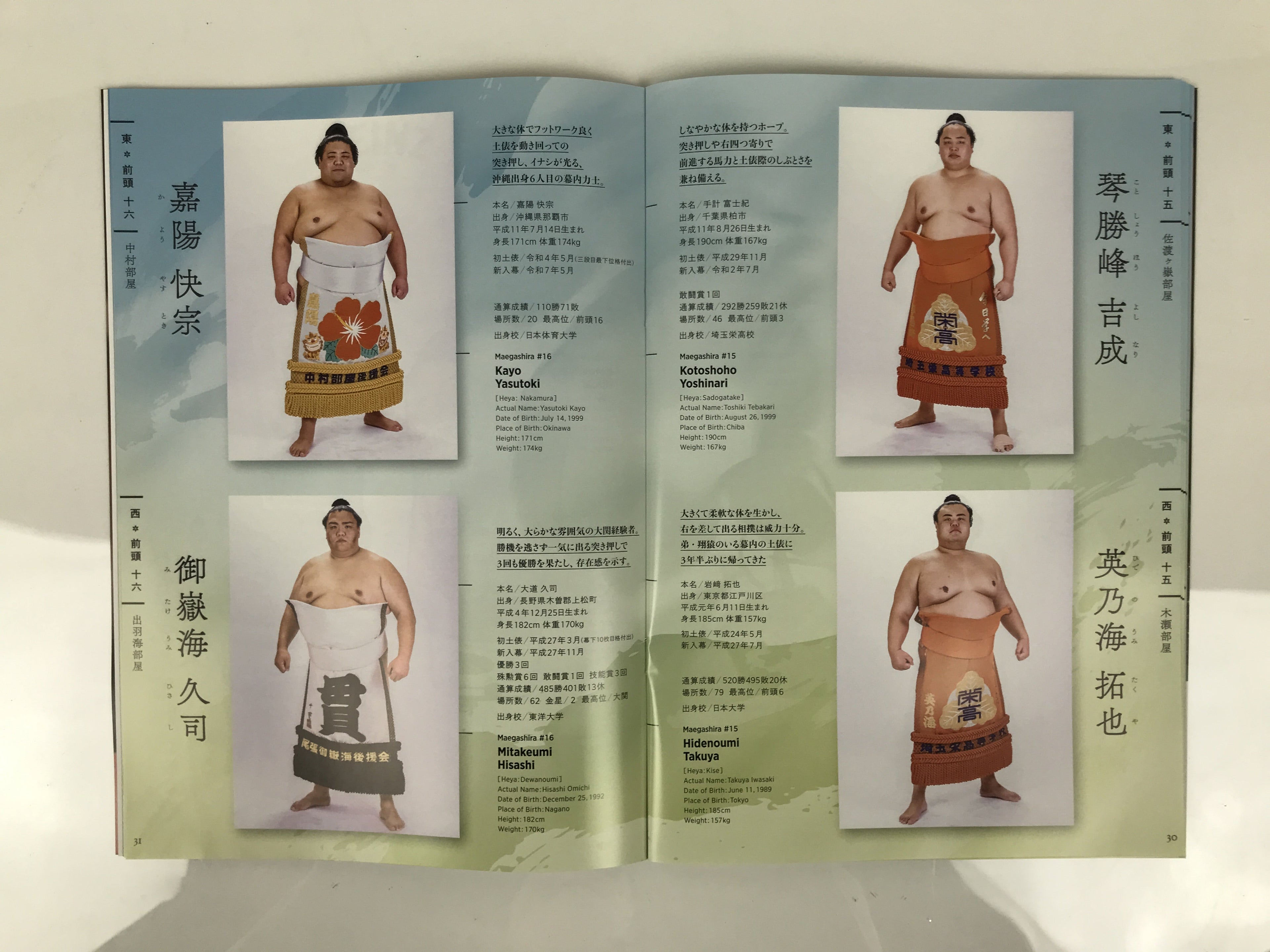 Japanese Nagoya Grand Sumo Tournament 2025 Catalog Book IG Arena Full Color HN44