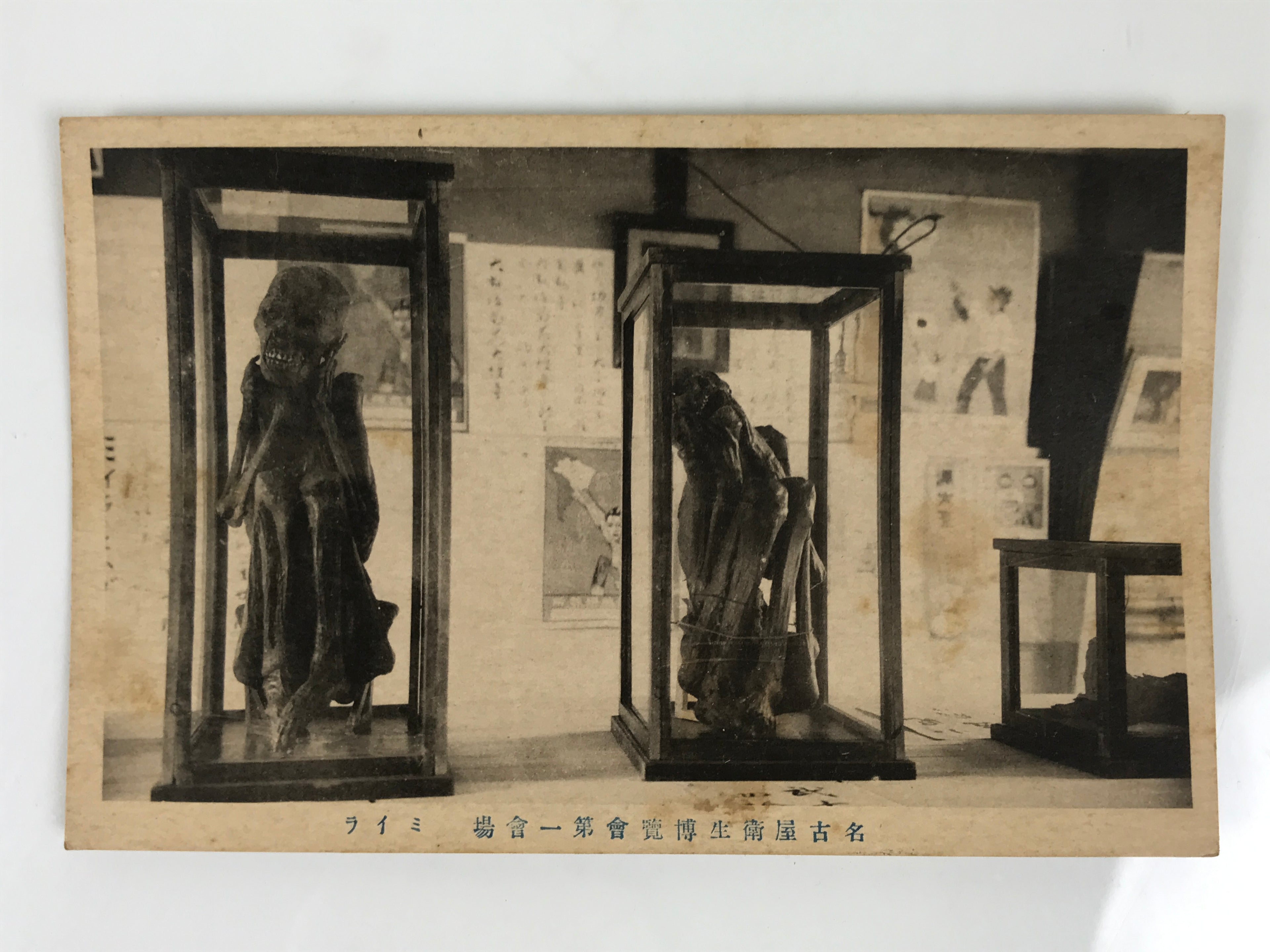 Japanese Nagoya Hygiene Exhibition Postcard Vtg Souvenir Paper Black White PC75