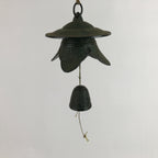 Japanese Nanbu Iron Furin Wind Chime Tetsurin Vtg Green Bell Toro Lantern DR532
