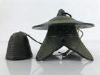 Japanese Nanbu Iron Furin Wind Chime Tetsurin Vtg Green Bell Toro Lantern DR532