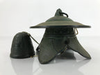 Japanese Nanbu Iron Furin Wind Chime Tetsurin Vtg Green Bell Toro Lantern DR532