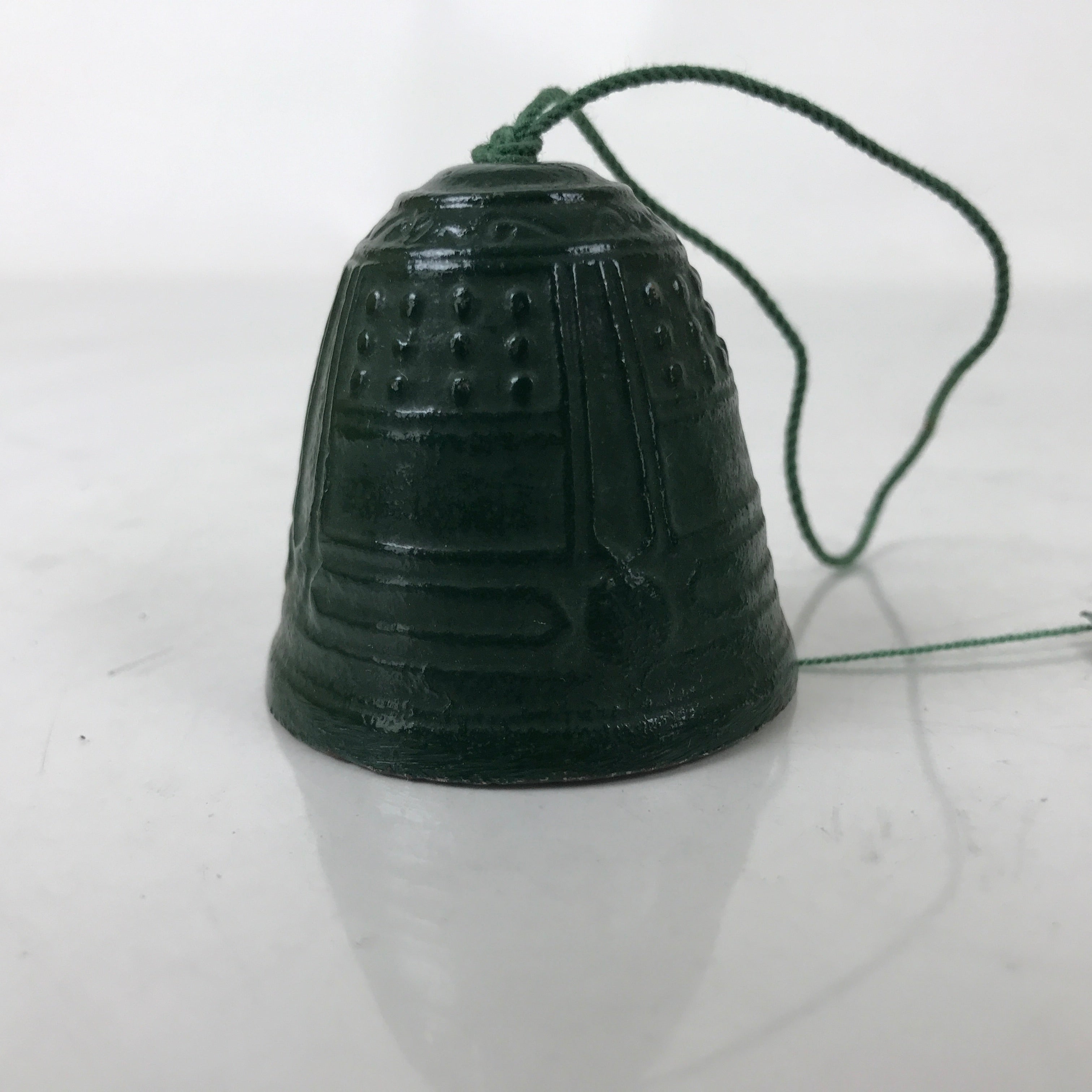 Japanese Nanbu Iron Furin Wind Chime Tetsurin Vtg Green Bell Toro Lantern DR568