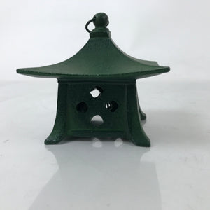 Japanese Nanbu Iron Furin Wind Chime Tetsurin Vtg Green Bell Toro Lantern DR568