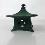 Japanese Nanbu Iron Furin Wind Chime Tetsurin Vtg Green Bell Toro Lantern DR568