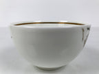Japanese Narumi Porcelain Yunomi Teacup Pottery Vtg White Brown Gold Leaf TC615