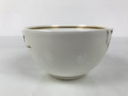 Japanese Narumi Porcelain Yunomi Teacup Pottery Vtg White Brown Gold Leaf TC616