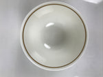 Japanese Narumi Porcelain Yunomi Teacup Pottery Vtg White Brown Gold Leaf TC616