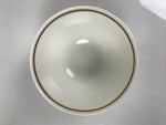 Japanese Narumi Porcelain Yunomi Teacup Pottery Vtg White Brown Gold Leaf TC617