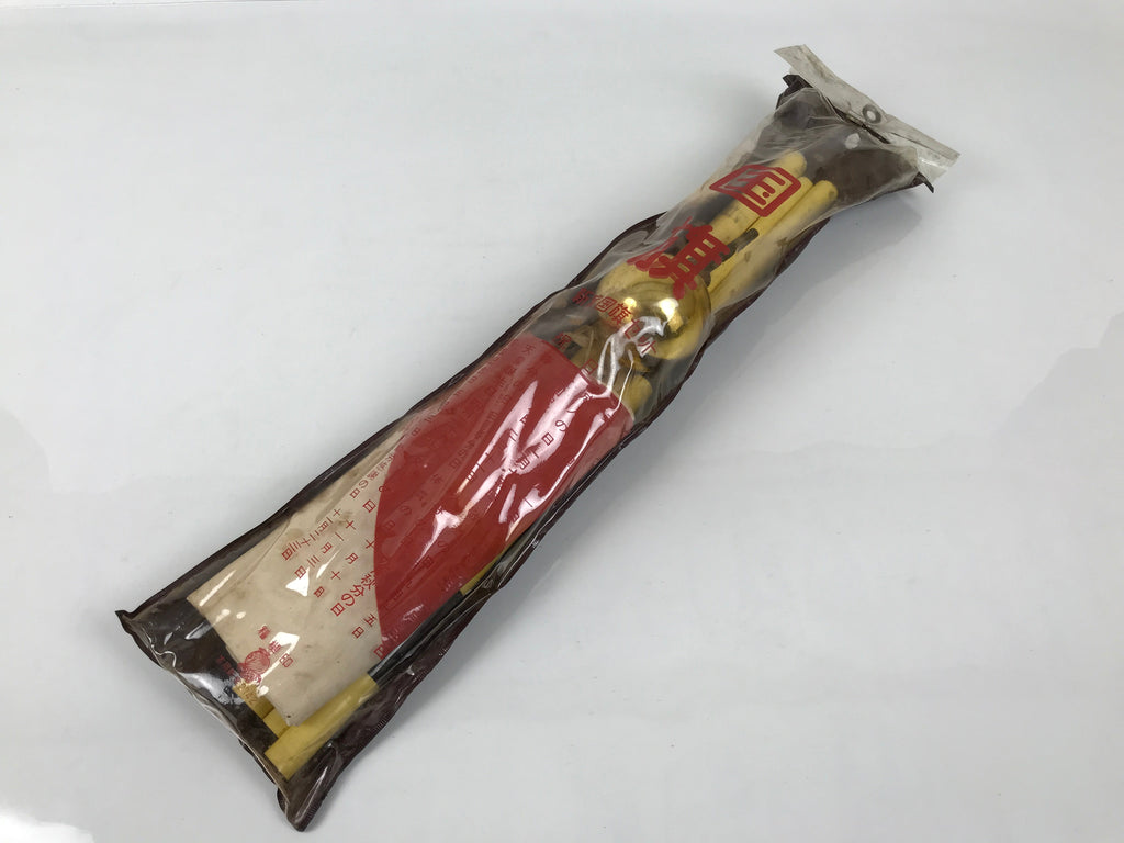 Japanese National Flag w/Pole Vtg Hinomaru Red White Fabric Storage Case JK934