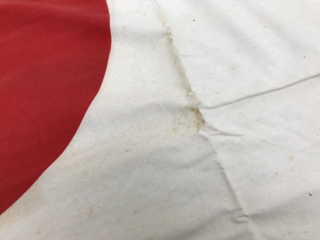 Japanese National Flag w/Pole Vtg Hinomaru Red White Fabric Storage Case JK934