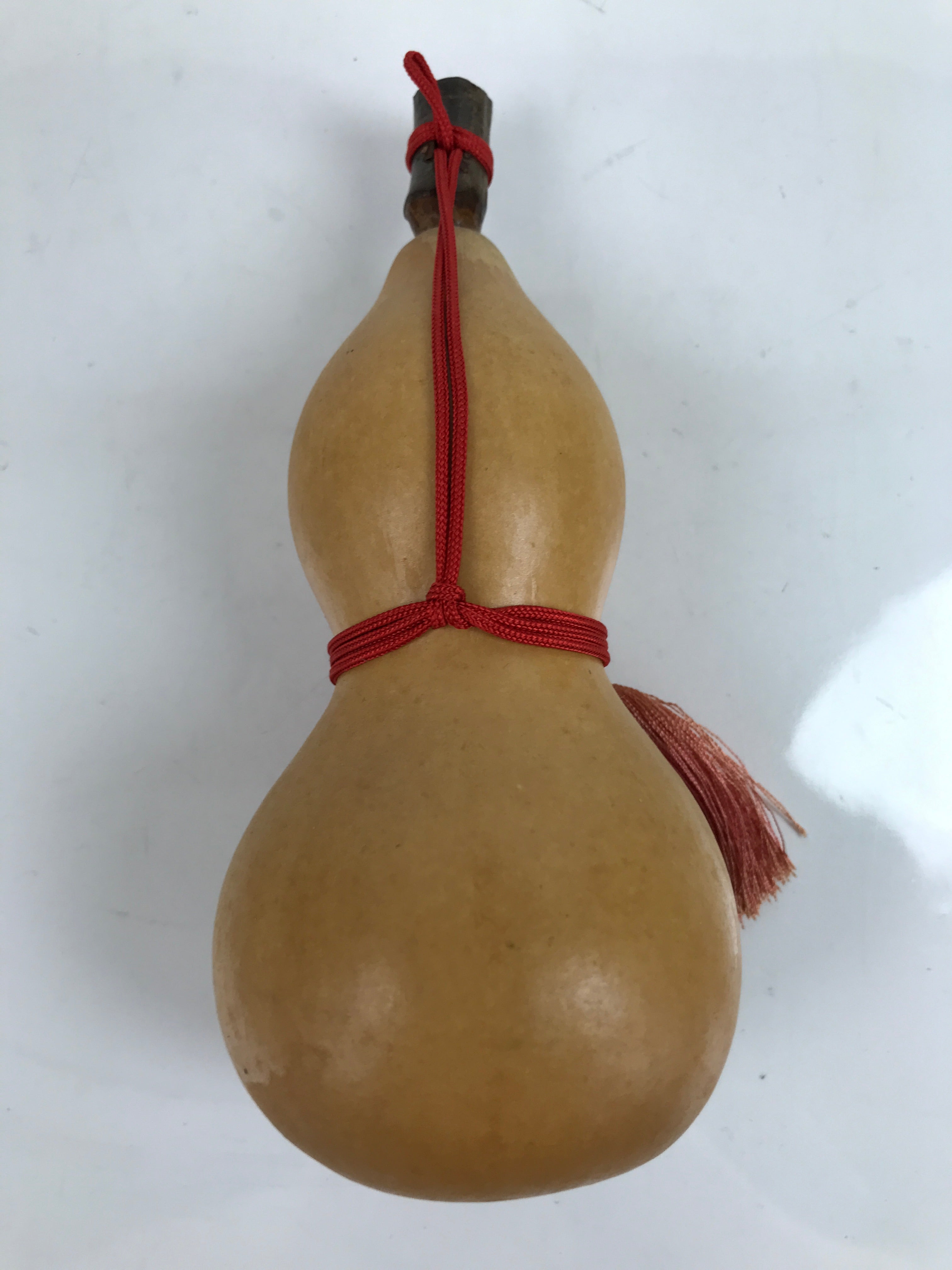 Japanese Natural Hyotan Gourd Illustrated Vtg Aqua Totto Gifu Lucky Charm G274