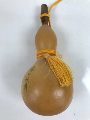 Japanese Natural Hyotan Gourd Illustrated Vtg Aqua Totto Gifu Lucky Charm G276