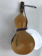 Japanese Natural Hyotan Gourd Illustrated Vtg Aqua Totto Gifu Lucky Charm G279
