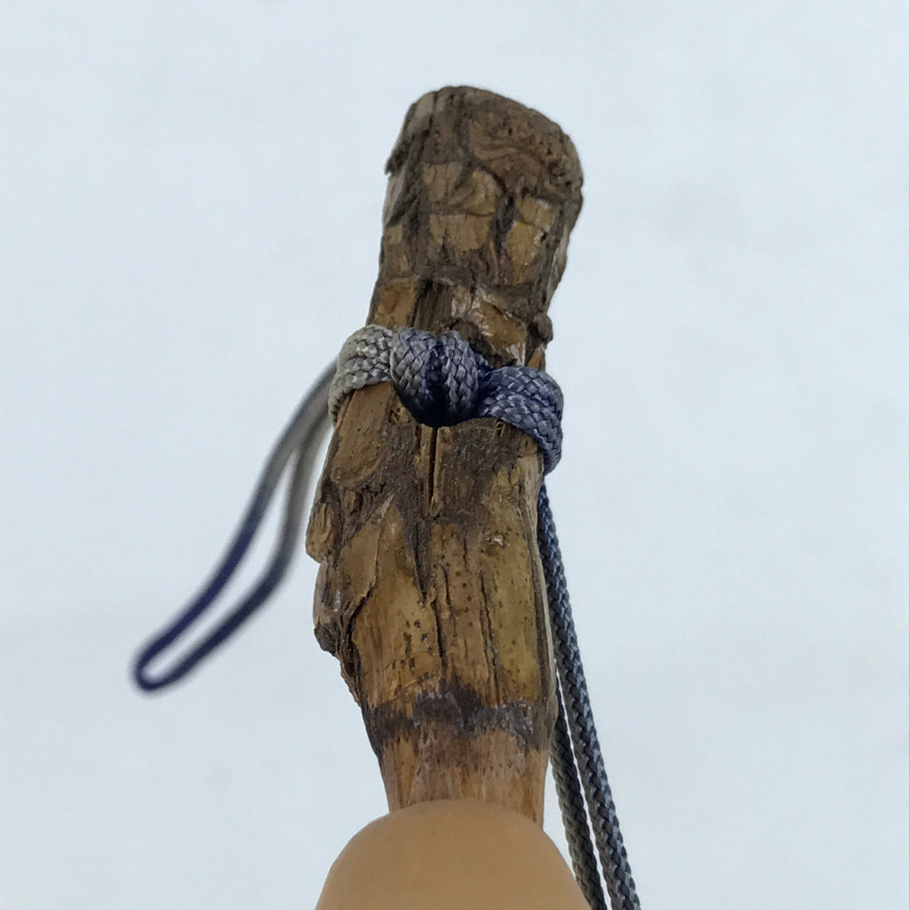 Japanese Natural Hyotan Gourd Illustrated Vtg Aqua Totto Gifu Lucky Charm G279