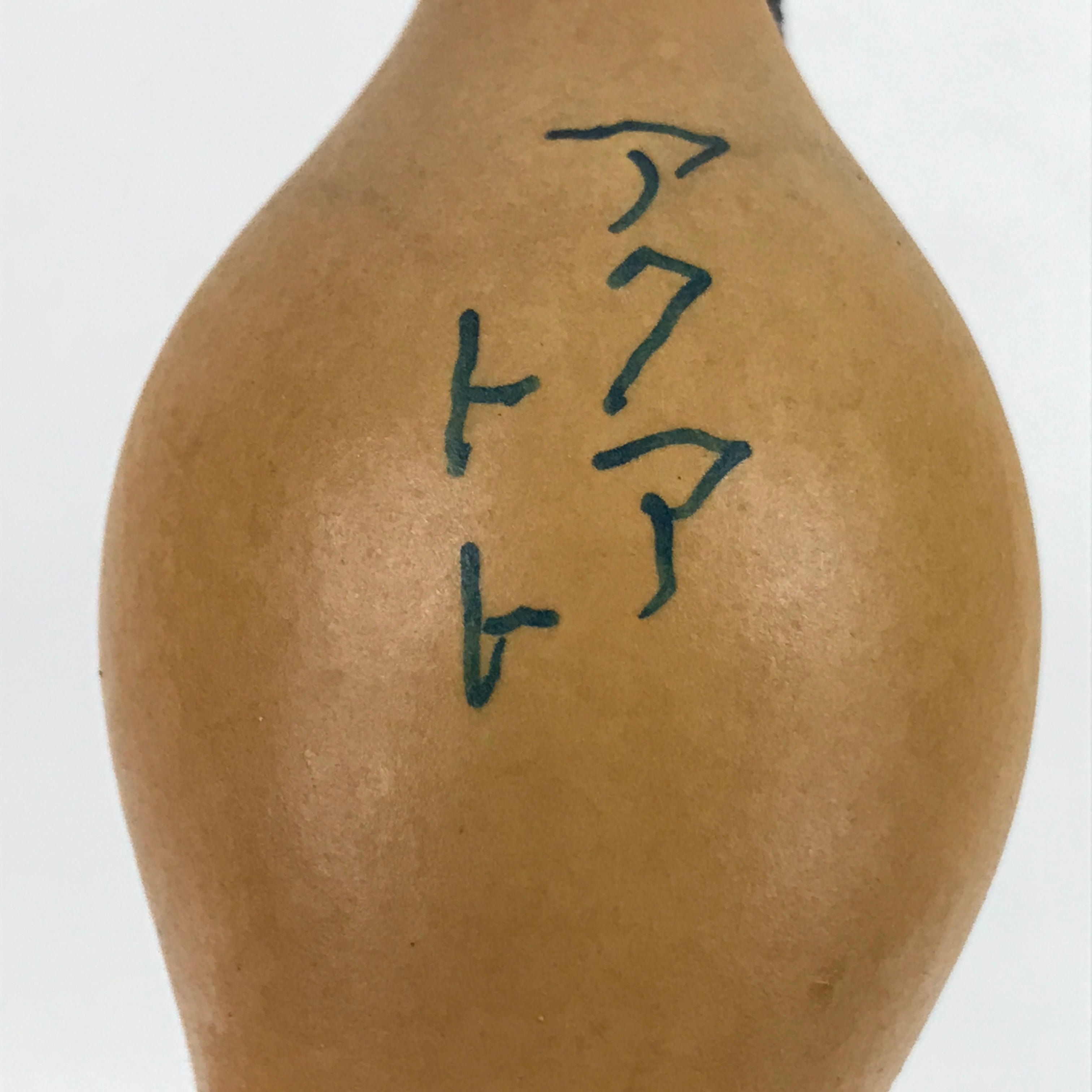 Japanese Natural Hyotan Gourd Illustrated Vtg Aqua Totto Gifu Lucky Charm G279
