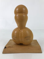 Japanese Natural Hyotan Gourd Phallic Statue Vtg Hounen Matsuri Folk Craft ST21
