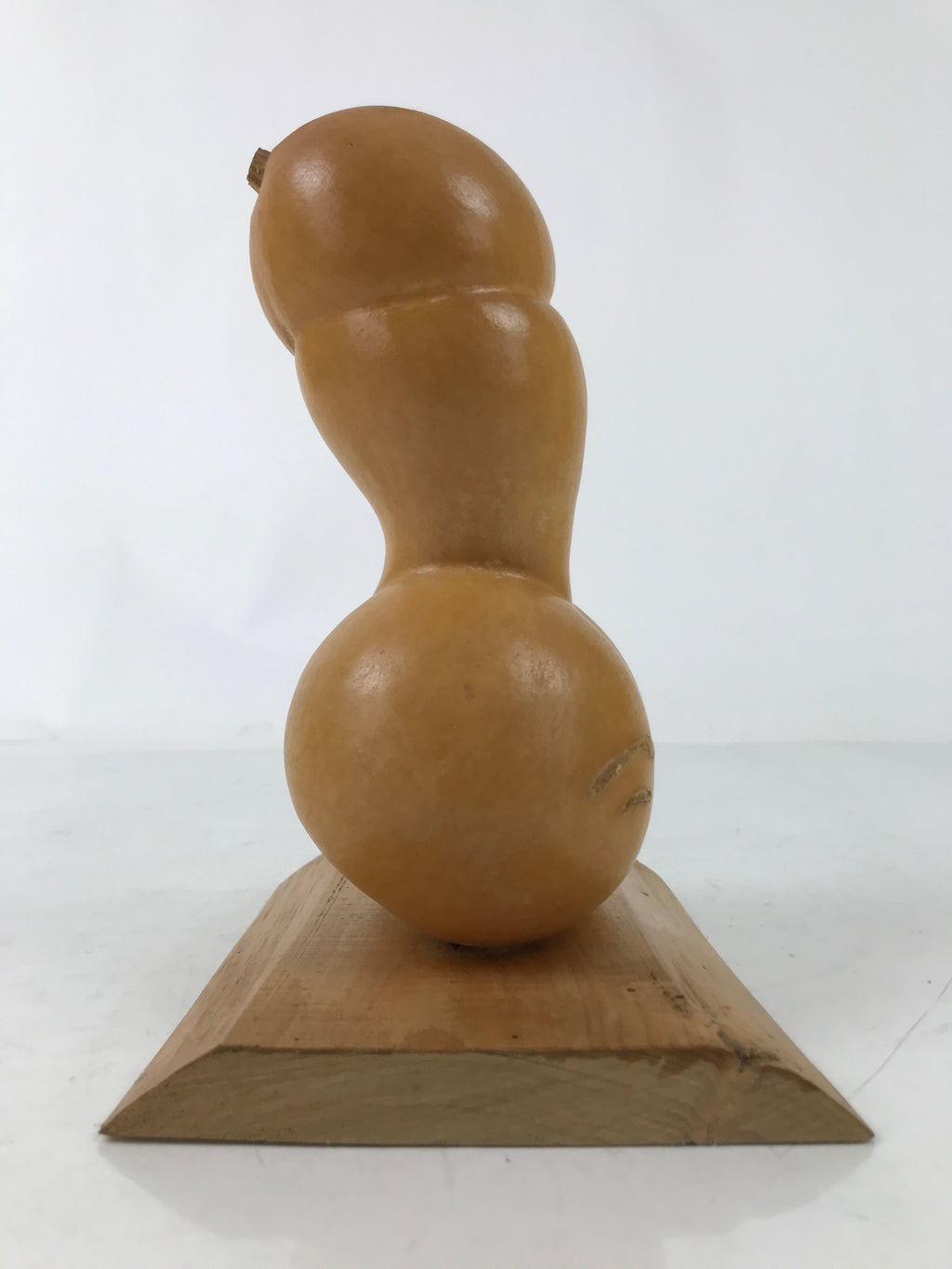 Japanese Natural Hyotan Gourd Phallic Statue Vtg Hounen Matsuri Folk Craft ST21