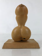 Japanese Natural Hyotan Gourd Phallic Statue Vtg Hounen Matsuri Folk Craft ST21