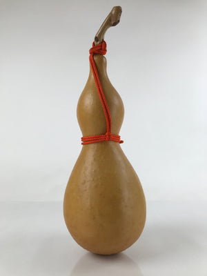 Japanese Natural Hyotan Gourd Vtg Sake Bottle Benzaiten Seven Lucky Gods G266