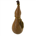Japanese Natural Hyotan Gourd Vtg Sake Bottle Bishamonten Seven Lucky Gods G265