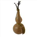 Japanese Natural Hyotan Gourd Vtg Sake Bottle Charm Frog Rabbit Lidded G261