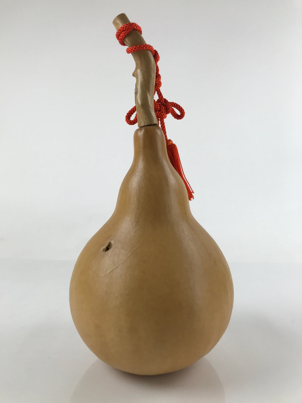 Japanese Natural Hyotan Gourd Vtg Sake Bottle Fukurokuju Seven Lucky Gods G263